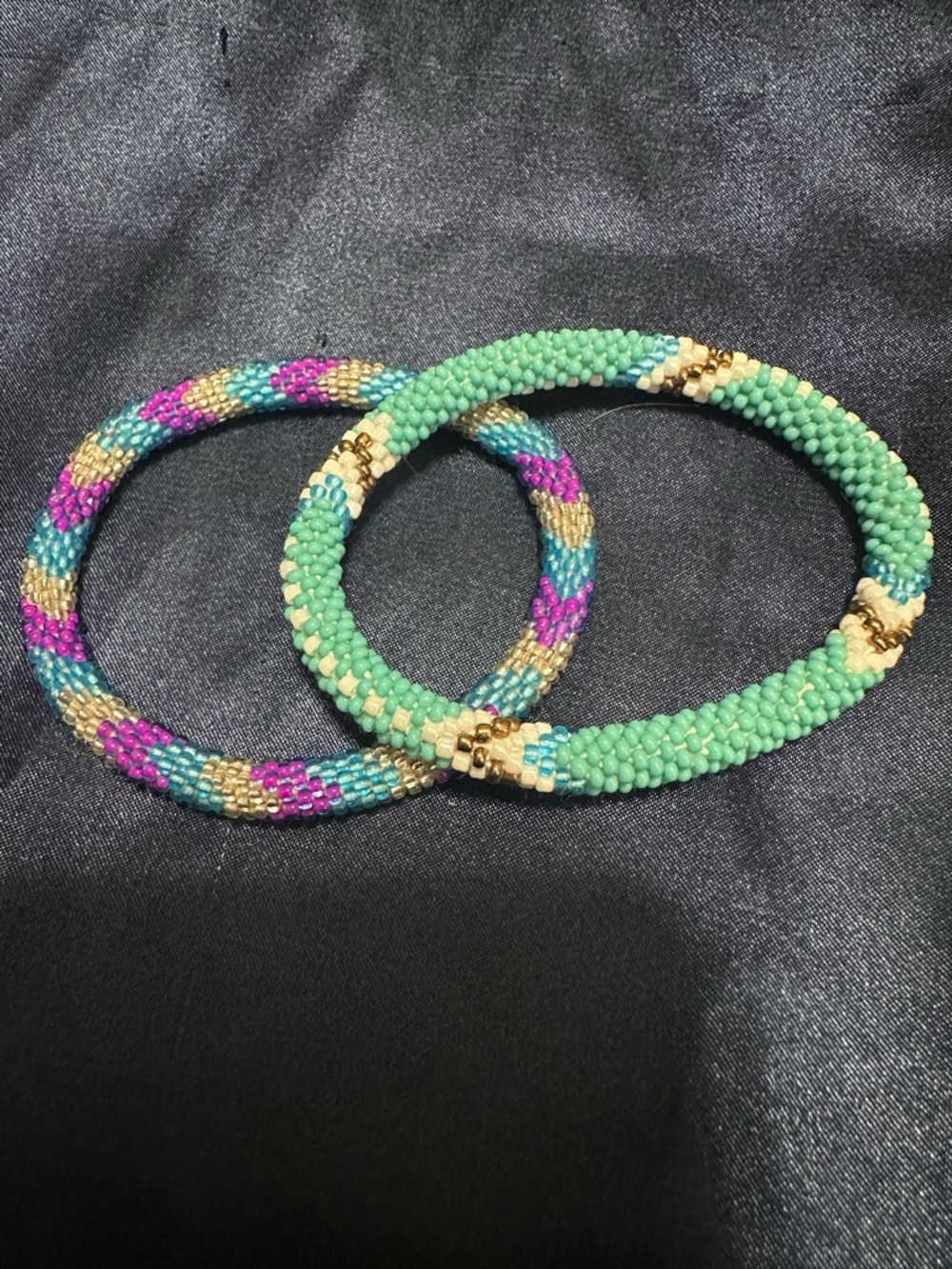 Handcrafted Turquoise & Multicolor Seed Bead Bracelets - Women Jewelry